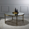 ACME Aditya Mirrored & Antique Brass Coffee Table Model LV02735