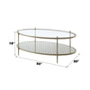 ACME Zaba Glass Top & Champagne Coffee Table Model LV02755
