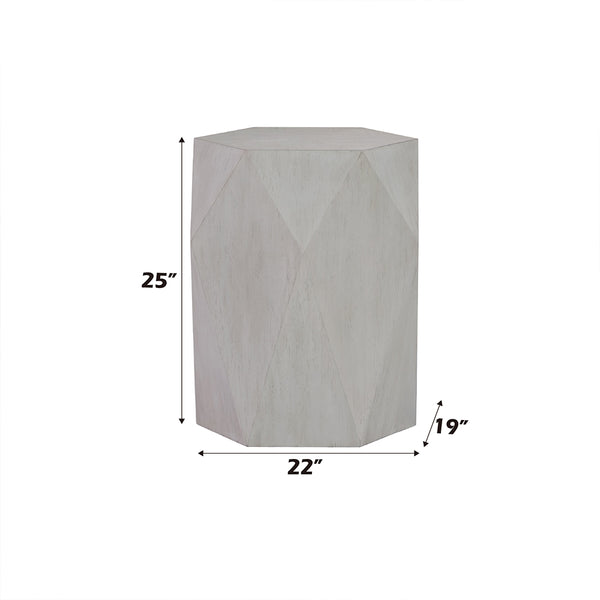 ACME Hanniel Antique White End Table Model LV02766