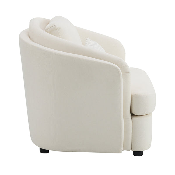 ACME Mariko Beige Linen Chair with Pillow Model LV02772