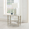 ACME Zaba Glass & Champagne End Table Model LV02786