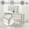 ACME Zaba Glass & Champagne End Table Model LV02786