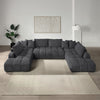 ACME Chosen Gray Chenille Sectional Sofa with 6 Pillows Model LV02840