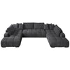 ACME Chosen Gray Chenille Sectional Sofa with 6 Pillows Model LV02840