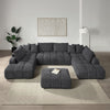 ACME Chosen Gray Chenille Sectional Sofa with 6 Pillows Model LV02840