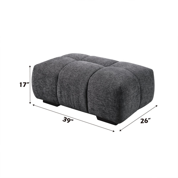 ACME Chosen Gray Chenille Ottoman Model LV02841