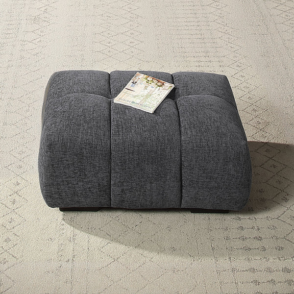 ACME Chosen Gray Chenille Ottoman Model LV02841