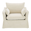 ACME Shane Beige Linen Chair with 2 Pillows Model LV02912