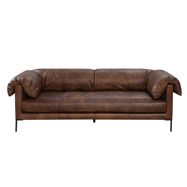 ACME Jaron Mocha Top Grain Leather Sofa Model LV02980