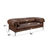 ACME Jaron Mocha Top Grain Leather Sofa Model LV02980