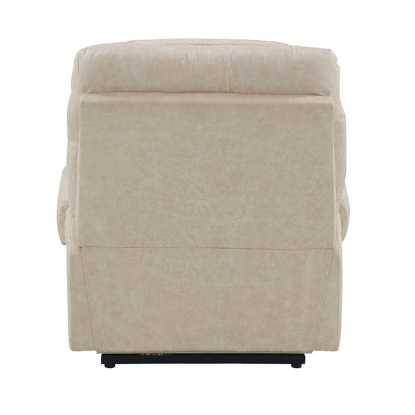 ACME Nairi Ivory Polished Microfiber Power Recliner with Lift Heating & Massage Model LV02995