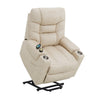 ACME Nairi Ivory Polished Microfiber Power Recliner with Lift Heating & Massage Model LV02995