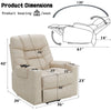 ACME Nairi Ivory Polished Microfiber Power Recliner with Lift Heating & Massage Model LV02995