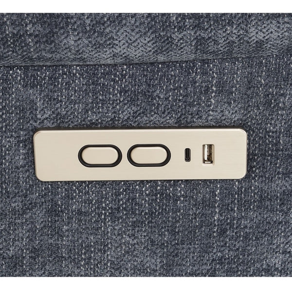 ACME Omarion Blue Chenille Power Recliner with Lift Heating & Massage Model LV02996