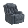 ACME Omarion Blue Chenille Power Recliner with Lift Heating & Massage Model LV02996