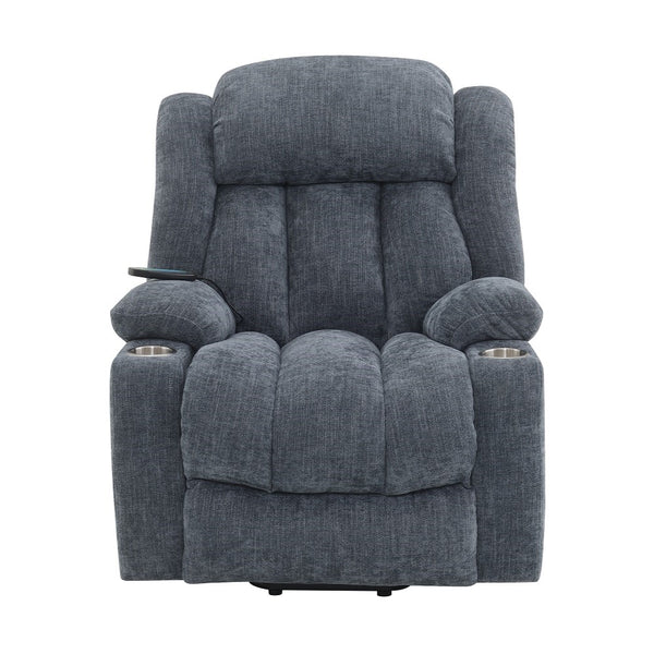ACME Omarion Blue Chenille Power Recliner with Lift Heating & Massage Model LV02996