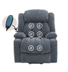 ACME Omarion Blue Chenille Power Recliner with Lift Heating & Massage Model LV02996