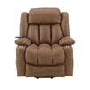 ACME Omarion Brown Polished Microfiber Power Recliner with Lift Heating & Massage Model LV02997