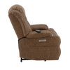 ACME Omarion Brown Polished Microfiber Power Recliner with Lift Heating & Massage Model LV02997