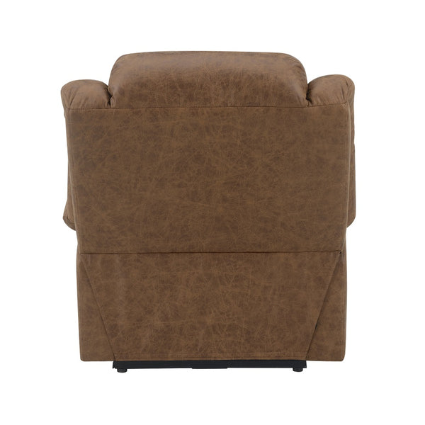 ACME Omarion Brown Polished Microfiber Power Recliner with Lift Heating & Massage Model LV02997