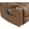 ACME Omarion Brown Polished Microfiber Power Recliner with Lift Heating & Massage Model LV02997