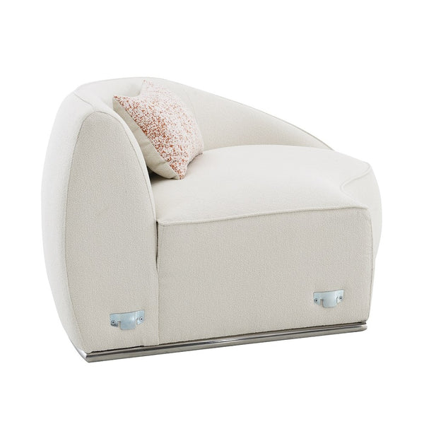 ACME Sahara Beige Boucle Sectional Sofa with 3 Pillows Model LV03010