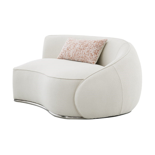 ACME Sahara Beige Boucle Sectional Sofa with 3 Pillows Model LV03010