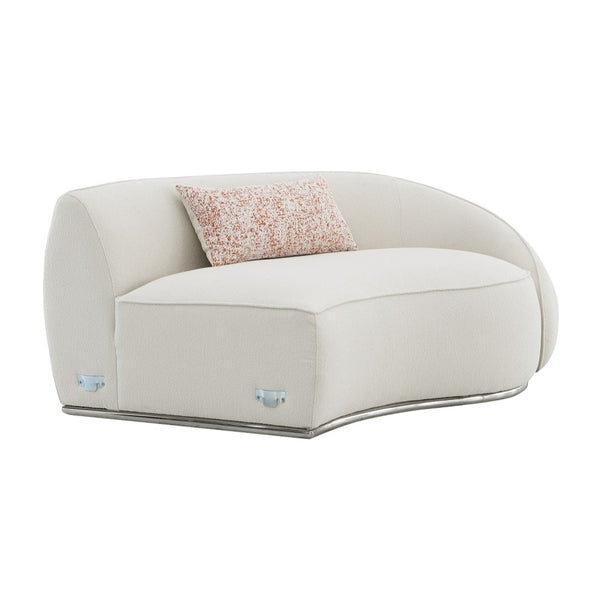 ACME Sahara Beige Boucle Sectional Sofa with 3 Pillows Model LV03010