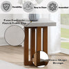 ACME Keven Faux Concrete Top & Walnut End Table Model LV03016