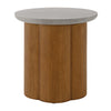 ACME Evelyn Faux Concrete Top & Walnut End Table Model LV03026