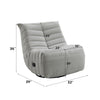ACME Talmon Oyster Chenille Glider Recliner with Swivel Model LV03071