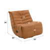 ACME Talmon Orange Synthetic Leather Glider Recliner with Swivel Model LV03072