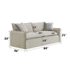 ACME Upendo Beige Linen Sofa with 2 Pillows Model LV03080