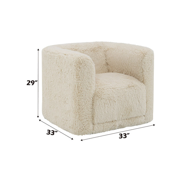 ACME Upendo Beige Yakety Yak Sand Chair with Swivel Model LV03082