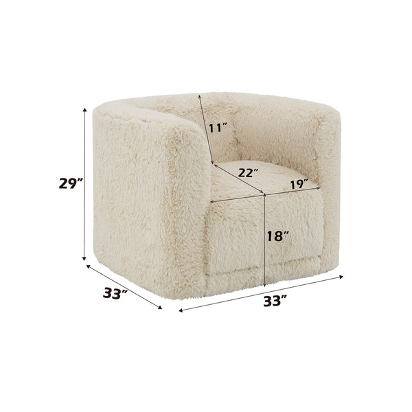 ACME Upendo Beige Yakety Yak Sand Chair with Swivel Model LV03082