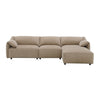 ACME Veata Light Brown Suede Sectional Sofa Model LV03090
