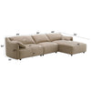 ACME Veata Light Brown Suede Sectional Sofa Model LV03090