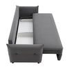 ACME Irina Gray Fabric Sofa with Sleeper Storage & 4 Pillows Model LV03100