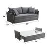 ACME Irina Gray Fabric Sofa with Sleeper Storage & 4 Pillows Model LV03100