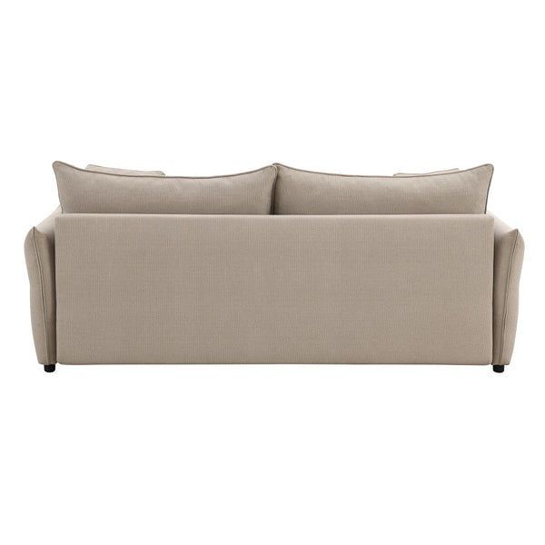 ACME Irina Beige Fabric Sofa with Sleeper Storage & 4 Pillows Model LV03110