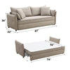 ACME Irina Beige Fabric Sofa with Sleeper Storage & 4 Pillows Model LV03110