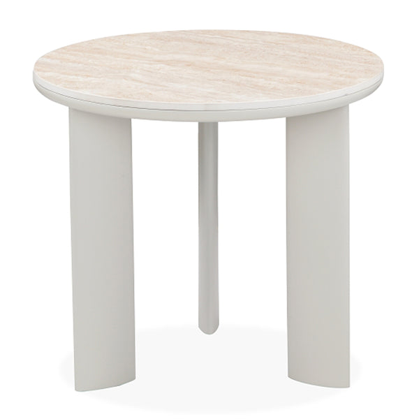 ACME Ingram Ceramic Top & Light Gray End Table Model LV03116