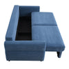 ACME Haran Blue Fabric Sofa with Sleeper Storage & 2 Pillows Model LV03120