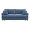 ACME Haran Blue Fabric Sofa with Sleeper Storage & 2 Pillows Model LV03120