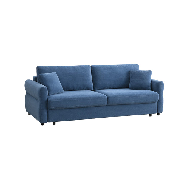 ACME Haran Blue Fabric Sofa with Sleeper Storage & 2 Pillows Model LV03120