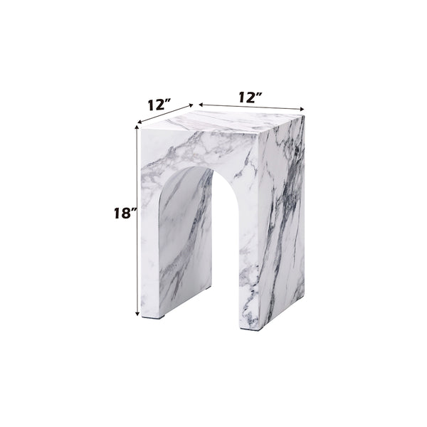 ACME Fritzy Engineered Stone End Table Model LV03127