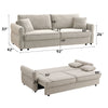 ACME Haran Beige Fabric Sofa with Sleeper Storage & 2 Pillows Model LV03130
