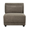 ACME Rylie Brown Linen Modular Armless Chair with Pillow Model LV03152
