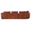 ACME Aceso Rust Brown Chenille Sectional Sofa with 4 Pillows Model LV03240