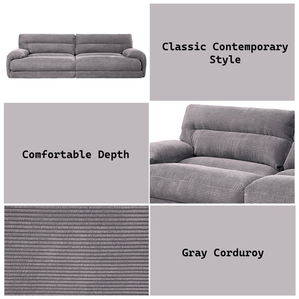 ACME Cadenza Gray Corduroy Sofa Model LV03260